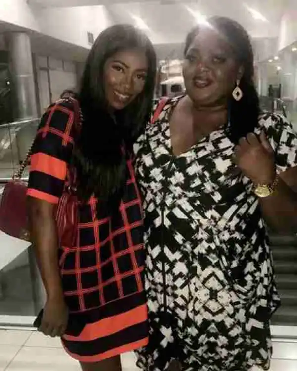 Cute Photo Of Eniola Badmus And Tiwa Savage